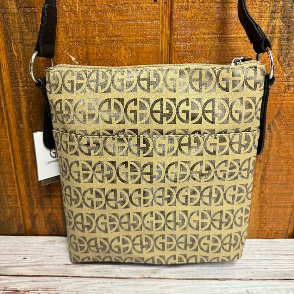 GIANI BERNINI Block Signature Pocket North South Crossbody - Taupe - Picture 2 of 4